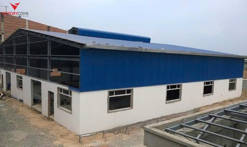 Quy trình thi công nhà xưởng 300m2 Quy trình thi công nhà xưởng 300m2
