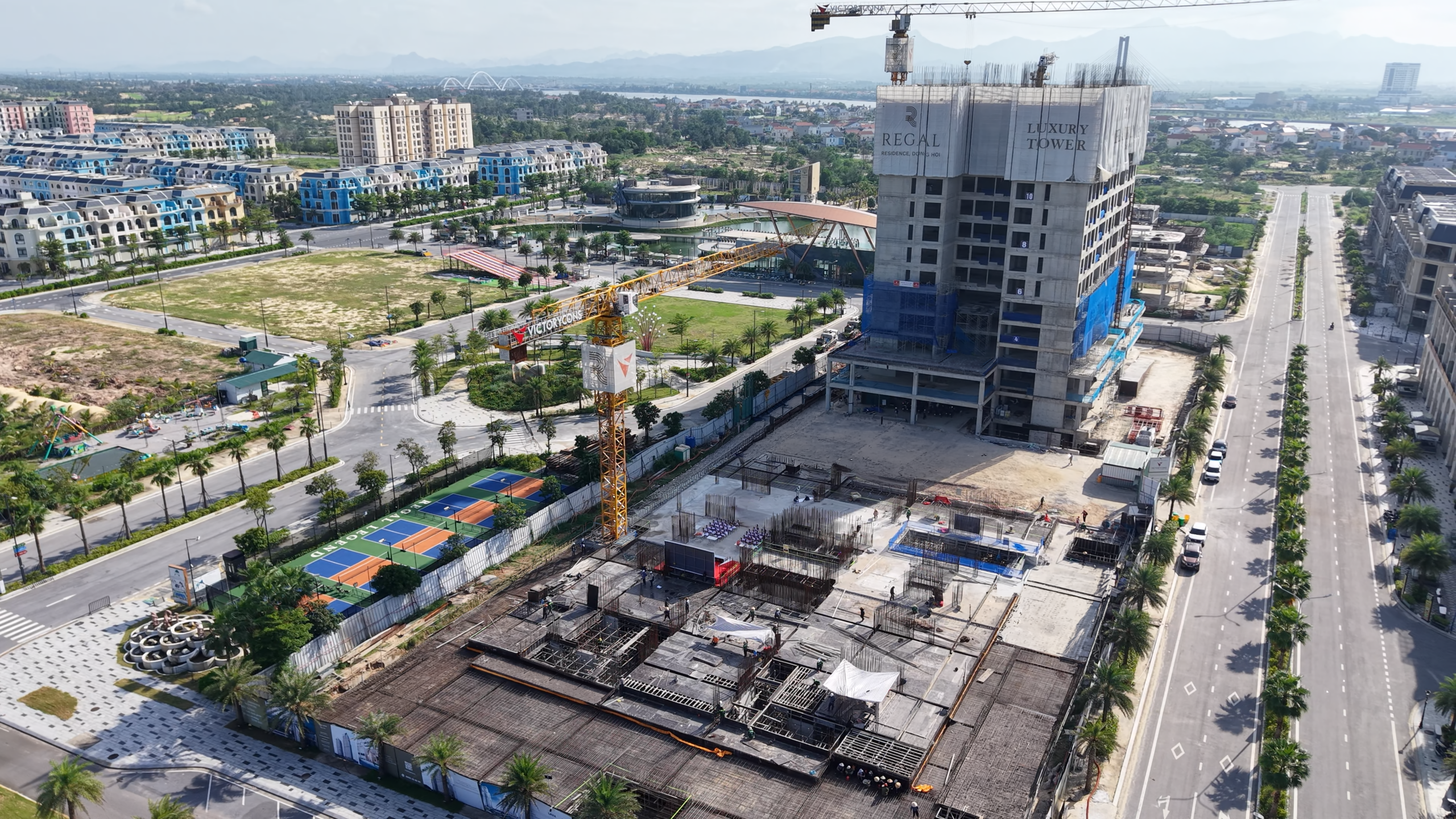 Toàn cảnh công trường dự án Tháp Signature nhìn từ trên cao